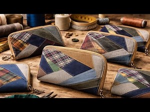 Patchwork Wallet Sewing Tutorial | Creative Idea Using Fabric Scraps