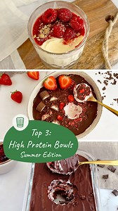 Top 3 High Protein Dessert Bowls für den Sommer! 😍💪☀️ Yogurette, Raspberry Cheesecake oder Kinder Pingui Cherry – welche ist dein Favorit? 🥰 Speicher dir das Video unbedingt ab oder mach einfach einen Screenshot. 📸 Viel Spaß beim Nachmachen! 😍 Eure @bychristina #chefkoch #highprotein #proteinsnack #proteinreich #gesundeernährung | Chefkoch