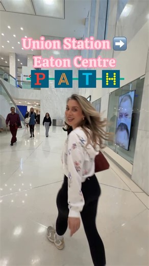 Joelle Anello on Instagram: "The fastest way to get from Union Station to the Eaton Centre, using the PATH. Because navigating the PATH is the biggest Toronto flex! How many steps do you think that I logged underground? #thingstodointoronto #torontoactivities #torontolifestyle #torontolife #torontoliving @mytofd"