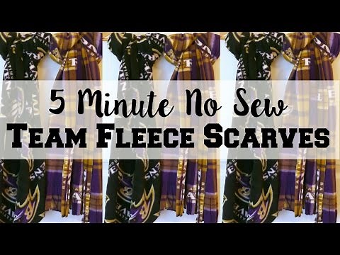 How To Make 5 Minute No Sew Team Fleece Scarves