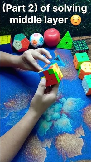 Middle layer solve (part-2) #rubikscube #viralshorts #learningcubing