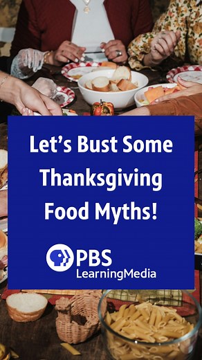 Explore the science behind some Thanksgiving food myths! 🦃 🥕 🥧 Then, use this resource to show your students why pumpkin spicy just tastes so good: https://bit.ly/4rfZcYw | PBS Teachers