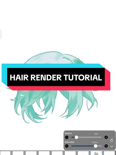 Hair render tutorial especially for Beginner This is how i render hair when im lazy, very easy and quick! #tutorialart #digitalart #art #artist #arttips