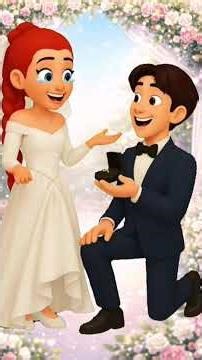 💍 Cute & Romantic StyleCartoon Wedding Love 💖Bride & Groom Big Day 🎉Mini Wedding‪@kidss_world_tv8‬