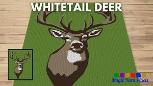 FREE GRAPH - Whitetail Deer - C2C & Tapestry Crochet Pattern | Magic Yarn Pixels