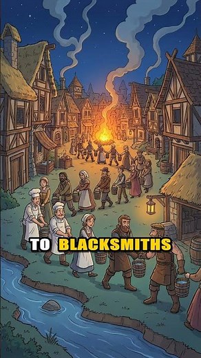 What happened when a medieval house caught fire?