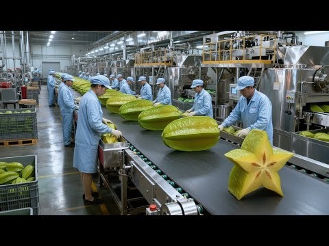 Inside a Modern Starfruit Factory | From Raw Starfruits to Crystal-Clear Tropical Syrup
