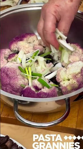 Italian Nonni make Sicilian "Drowned" Cauliflower! #italianfood #sicily