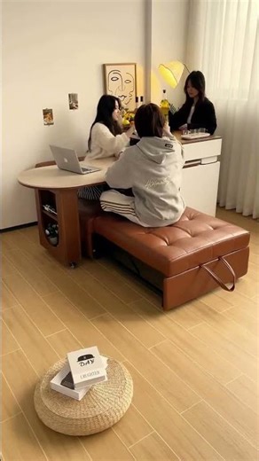 180度回転するアイランドテーブル！レイアウト自在で神すぎる✨ #ダイニングテーブル #アイランドテーブル #回転テーブル #伸縮テーブル #一人暮らし #fypシ #省スペース家具 #多機能家具