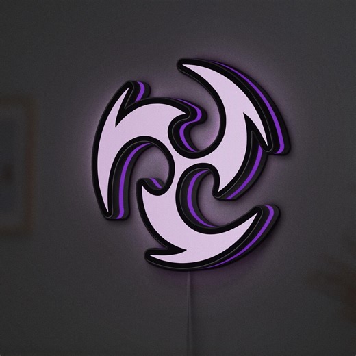 Genshin Impact Electro LED Lightbox, Anime Game Room Sign, Custom Night Light, Gaming Desk Decor, Gift for Gamer - Etsy