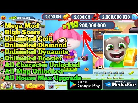 Talking Tom Gold Run MOD – Unlimited Gold + All Characters UNLOCKED | Latest Version