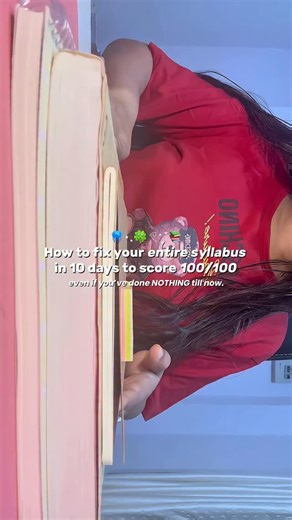 banasmita۶ৎ | How to fix your entire syllabus in 10 days… even if you’ve done NOTHING till now. Save this → follow it → score 100/100✨ 1. Focus on only... | Instagram