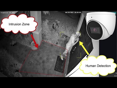 4K AI Security Camera, IR Night Vision Human Detection