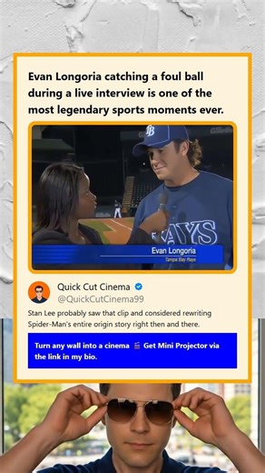 Evan Longoria catching a foul ball during a live interview is one of the most legendary sports momen