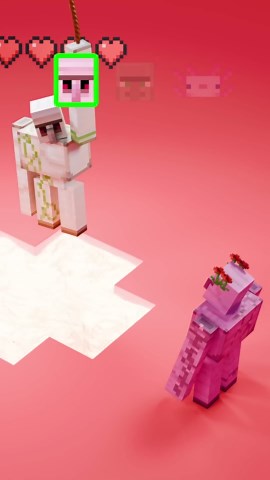Minecraft iron golem saved by mobs vs lava satisfying cloth and fluid 3D simulations!