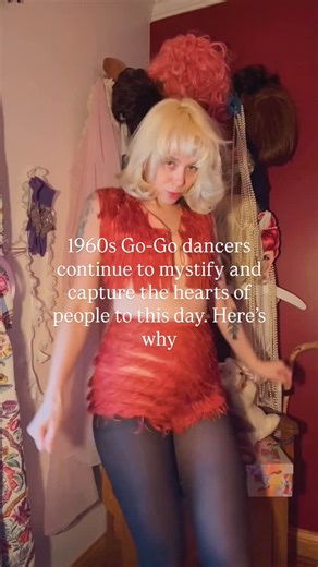 Devyn Crimson on Instagram: "In the 1960s, Go-Go dancers were hired to entertain club patrons alongside a live band or DJ. They wore short skirts, tall boots, and typically were adorned with fringe or sequins exaggerating their movements to the audience below. They stood on high platforms or in cages to separate them from the masses and solidify their larger than life presence. The Go-Go girls of the 60s represented the freedom the youth was embracing during the decade; literally shaking off the