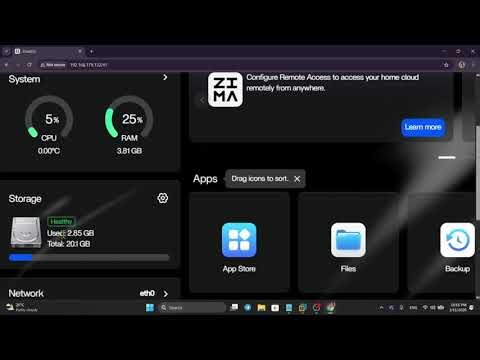 How to set up ZimaOS in Vmware and Remote Client SIte