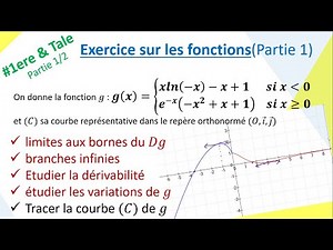 Exercice (complet) sur les fonctions || étudier puis tracer une fonction