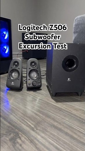 Logitech Z506 Subwoofer Excursion Test #shorts #logitech #subwooferbasstest #basstest #subwoofer