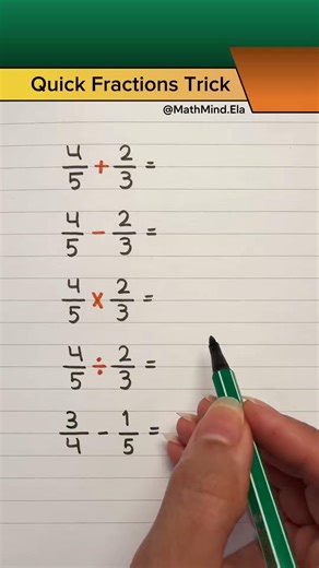 Quick Fractions Trick You NEED to Know!#maths #mathmind #mathstricks #education #shorts