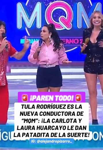 Tula Rodríguez nueva conductora de MQM: la patadita de la suerte