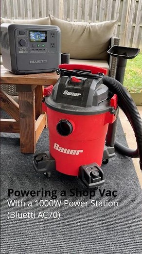 Can the Bluetti AC70 run a shop vac?