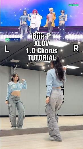 Biii:-P - #XLOV 1.0 Chorus Dance Tutorial #XLOVBiiiP #BiiiP #RUI #UXLXVE #엑스러브 #kpopdancetutorial