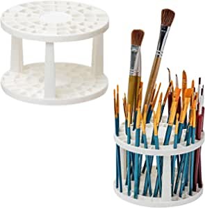 Amazon.com: Paint Brush Holder, 49-Hole Organizer for Paint or Makeup Brushes (2-Pack)