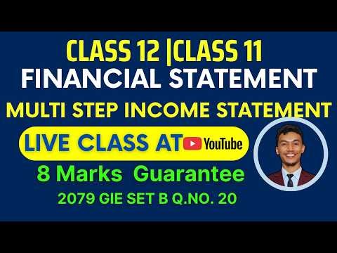 CLASS 12 FINANCIAL STATEMENT | CLASS 12 MULTI STEP INCOME STATEMENT | CLASS 12 ACCOUNT BALANCE SHEET