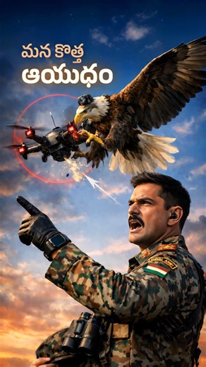 మన కొత్త ఆయుధం 🦅🇮🇳 The Indian Army is training powerful eagles in Meerut to identify drone sounds and attack them instantly. These birds are invisible to enemy sensors, making them the perfect secret weapon for border security. Follow Factoons Telugu for more incredible Facts in Telugu about these sky hunters. #TeluguFacts #IndianArmy #FactsInTelugu #FactoonsTelugu #SkyWarriors | Factoons Telugu