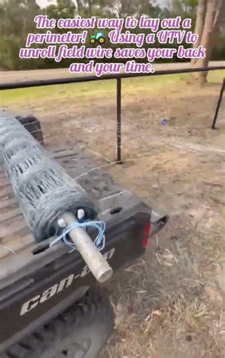 Solo Fencing Hack: Unrolling Field Wire with a UTV