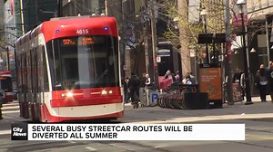 Several busy streetcar routes will be diverted all summer