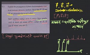 Q.1. Explain the propagation of plane electromagnetic wave in a... | Filo