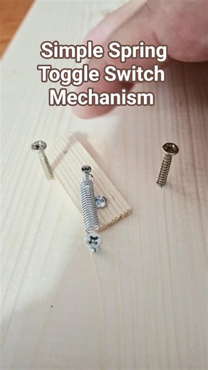 How to Make a Simple Spring Toggle Switch Mechanism(semplice meccanismo per interruttore a molla)