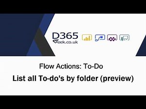 Flow Actions: Microsoft To Do - List All To Do's By Folder