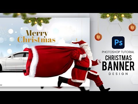 Create Stunning Christmas Banners in Photoshop | Step-by-Step Design Tutorial! 2024