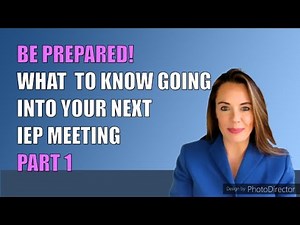 IEP Meeting Tips for Parents & Advocates Part 1