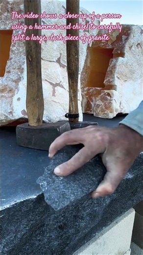 Precision Granite Splitting: Crafting a Stone Sculpture Base