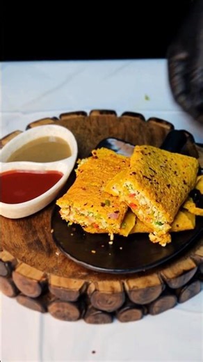 Besan Chilla ❤️ Diet Friendly Breakfast! #chilla #asmr #asmrvideo