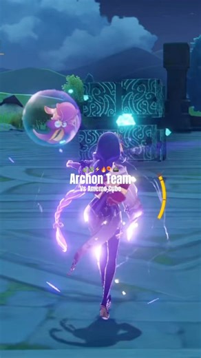 𝑨𝒓𝒄𝒉𝒐𝒏 𝑻𝒆𝒂𝒎 𝒅𝒆𝒔𝒕𝒓𝒐𝒚𝒔 🌪️ Anemo Cube 🍃 | Genshin Impact ✨