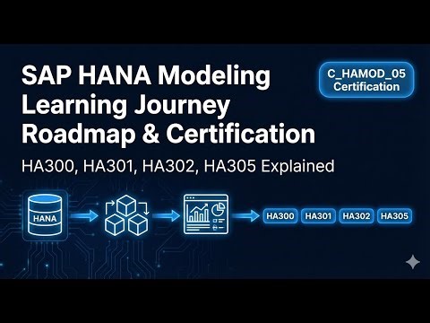 SAP HANA Modeler Learning Journey & Roadmap | HA300 | HA301| HA305 | C_HAMOD_05 Certification Guide