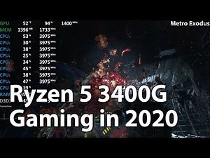 Gaming on AMD Ryzen 5 3400G Vega 11 in 2020. 10 Games Tested