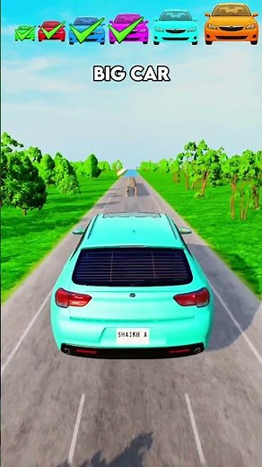 Big & Small Cars Vs Rock Tunnel - BeamNG.Drive