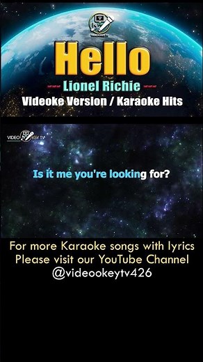 Hello - Lionel Richie - Karaoke Teaser #videoke #karaokesong #karaokesongswithlyrics #hello