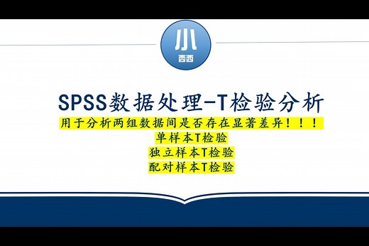 SPSS数据处理-如何进行T检验分析（单样本、独立样本、配对样本）