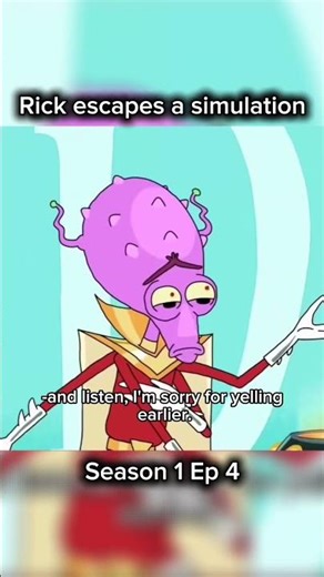 Rick escapes a simulation #rickandmorty #tvshow #jerrysmith #clips #fyp