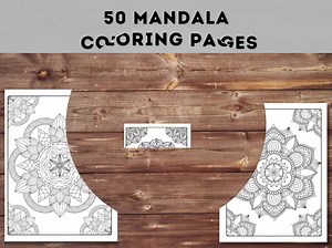 Mandala Malvorlagen zum ausdrucken: 50 Zen Art Ausmalbilder (PDF Download) - Etsy.de