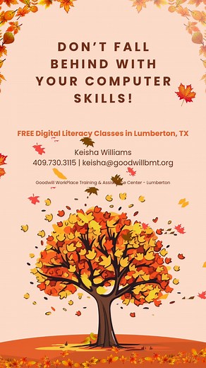 #COMPUTERSKILLS #LUMBERTONTX #GOODWILLTXLA | Goodwill Industries of Southeast Texas & Southwest Louisiana, Inc. | Facebook