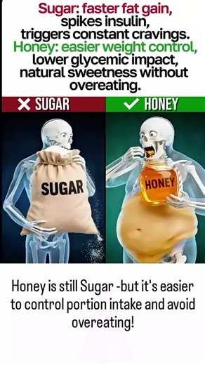Sugar VS Honey: this is what really happens inside your Body #sugar #honey #healthylife #healthtips