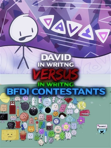 David Vs BFDI Contestants | Writing Battle #bfdi #tpot #vsedit